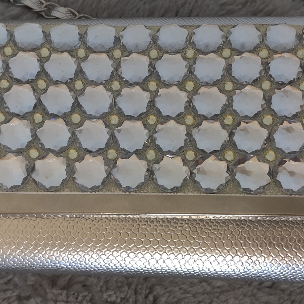 Silver Rhinestone Clutch - Picture 10 of 11